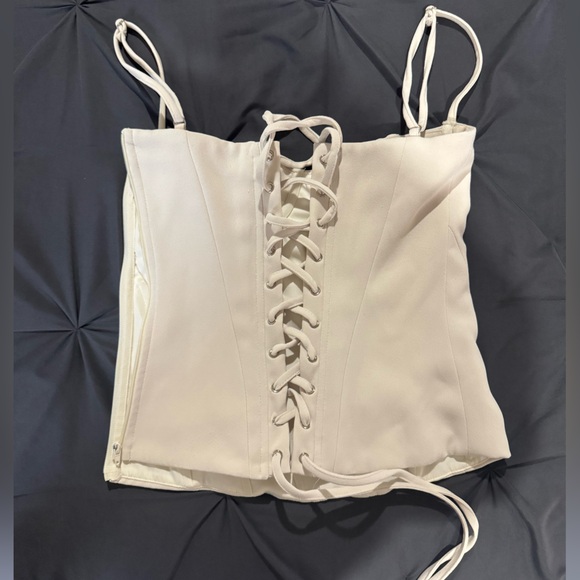 Elegant Cream Bustier Top- MarsTheLabel - Picture 14 of 15